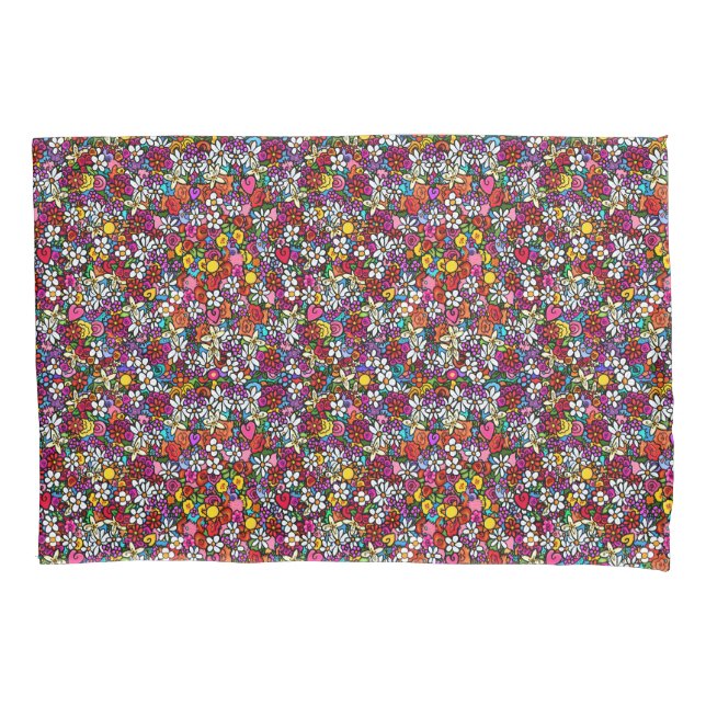 Funda De Cojín Jardín alegre (Anverso)