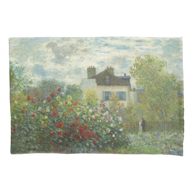 Funda De Cojín Jardín de artistas monet en pintura argentina (Anverso)