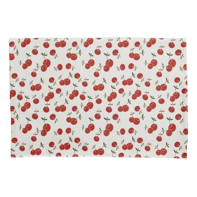 Funda De Cojín Jardín de cerezas rojas de verano dulce (Anverso)