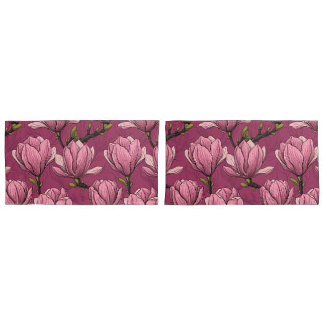 Funda De Cojín Jardín de Magnolia (Anverso - Set)