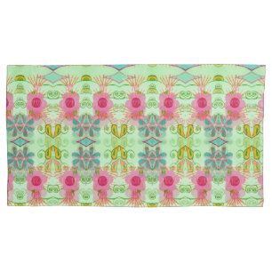 Funda De Cojín Jardín ecléctico encantador: Belleza floral divers
