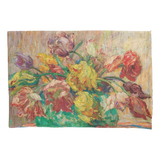 Funda De Cojín Jarrón con tulipanes (Schlobach) (Anverso-izquierdo)