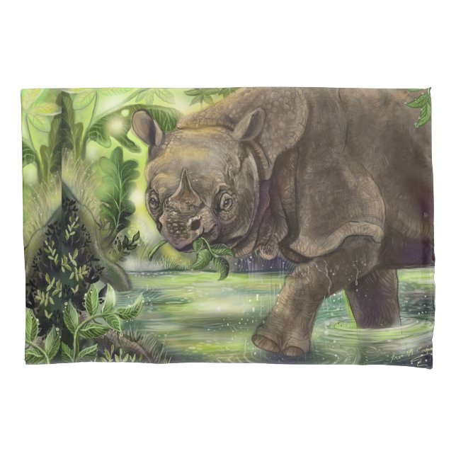 Funda De Cojín Javan Rhino Art (Anverso)