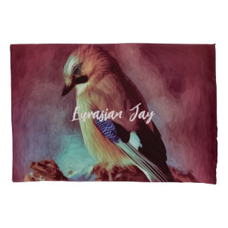 Funda De Cojín Jay euroasiático (Garrulus glandarius)