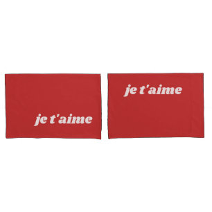 Funda De Cojín je t'aime Te Amo Frase francesa