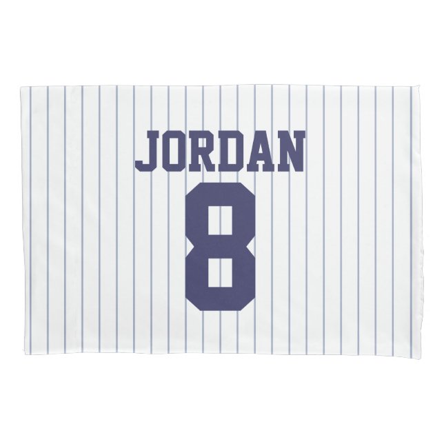 Funda De Cojín Jersey de béisbol con nombre y número personalizad (Anverso)
