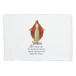 Funda De Cojín Jesús en Rojo y Blanco