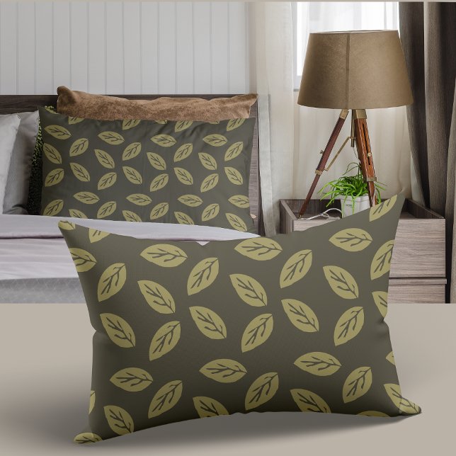 Funda De Cojín Johan Leafs TWArt FullPattern DarkGreenBG (Subido por el creador)