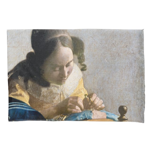 Funda De Cojín Johannes Vermeer - El Lacemaker (Anverso)