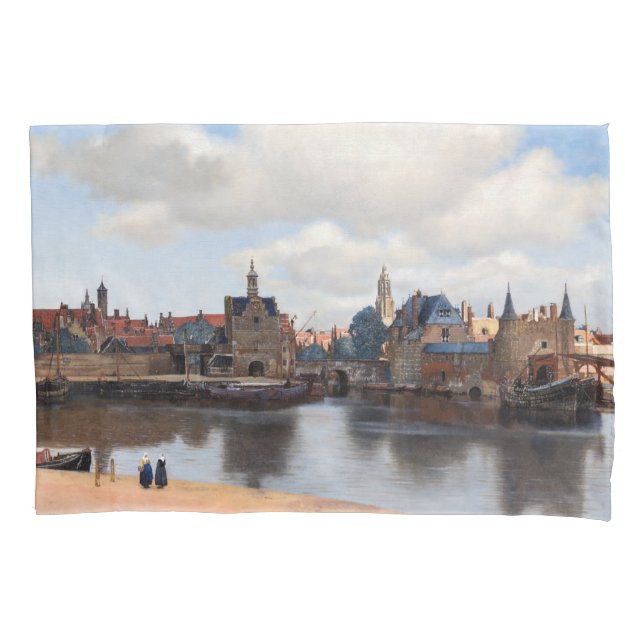Funda De Cojín Johannes Vermeer - Vista de Delft (Anverso)