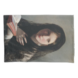 Funda De Cojín Joven perdida en sueños (leyendo un libro)