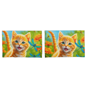 Funda De Cojín Joyous Kitten