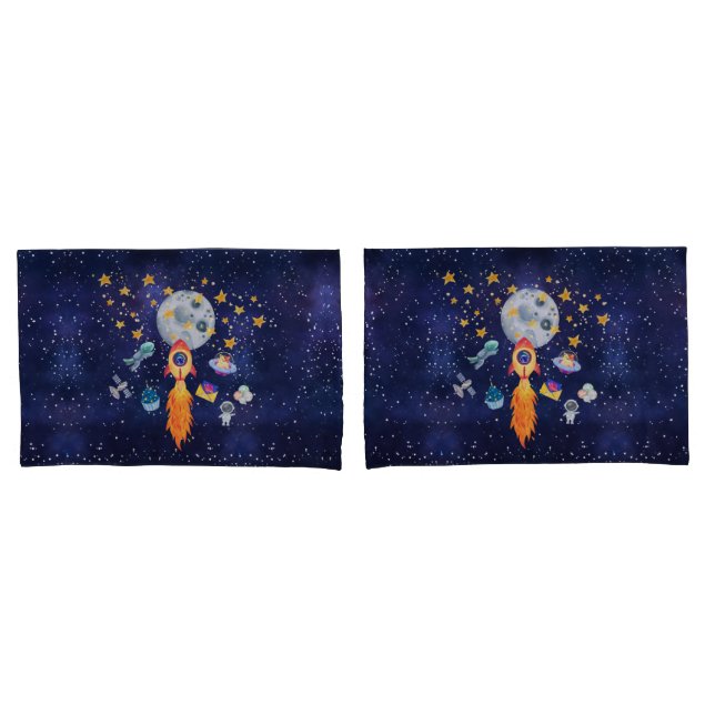 Funda De Cojín Juego de almohadilla para la cama para niños con e (Anverso - Set)