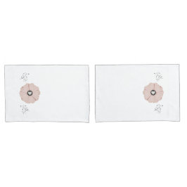 Funda De Cojín Juego de almohadillas estándar de floral/vina rosa