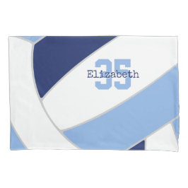 Funda De Cojín jugador de voleibol personalizado azul marino