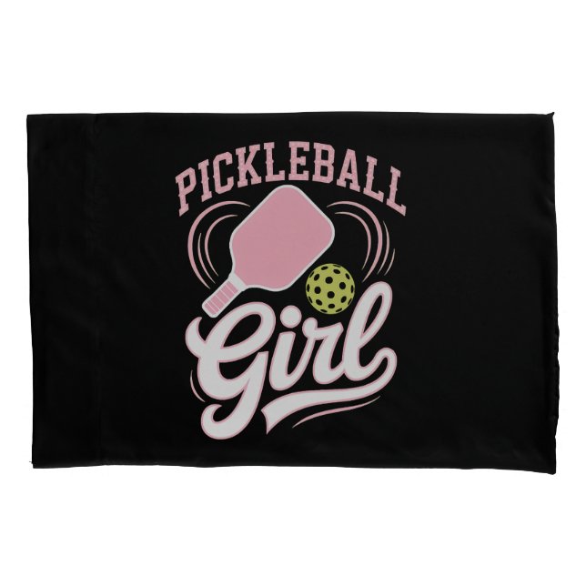 Funda De Cojín Jugadora de Pickleball Chica (Anverso)