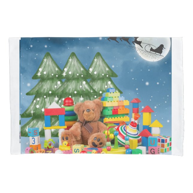 Funda De Cojín Juguetes Para Navidades (Anverso)