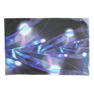 Funda De Cojín Jungla fractal azul 3D