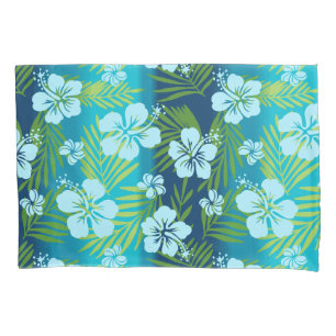 Funda De Cojín Kalani Tie Dye combina Hibiscus tropical - Verde a