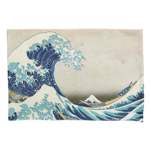 Funda De Cojín Katsushika Hokusai - La gran ola de Kanagawa (Anverso)