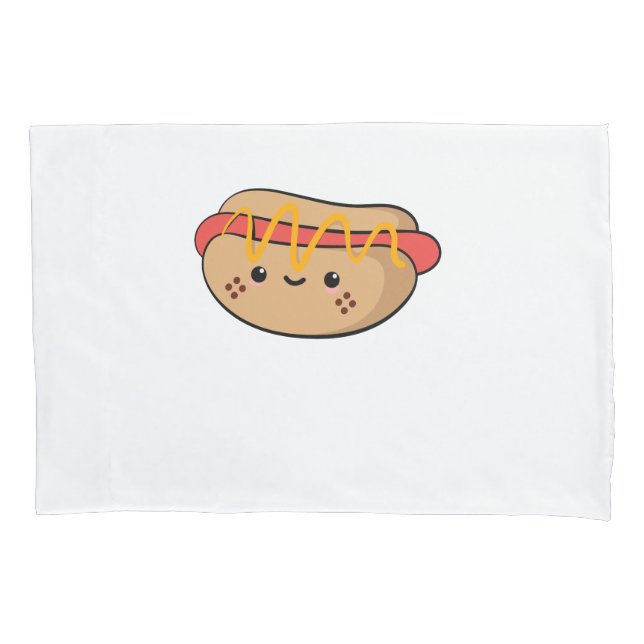 Funda De Cojín Kawaii Hotdog (Anverso)