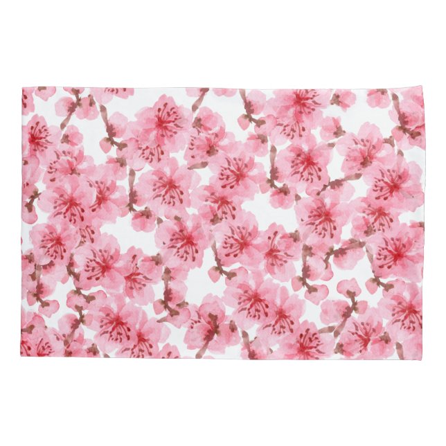 Funda De Cojín kawaii pink cherry blossoms (Reverso)