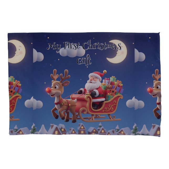 Funda De Cojín Kids' Santa Rudolph Standard Pillowcase (Anverso)