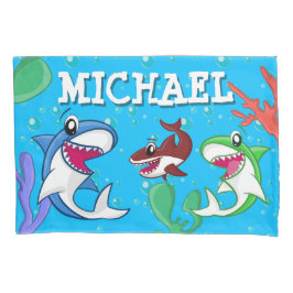 Funda De Cojín Kids Sharm Personalizado subacuático Blue Sea Life