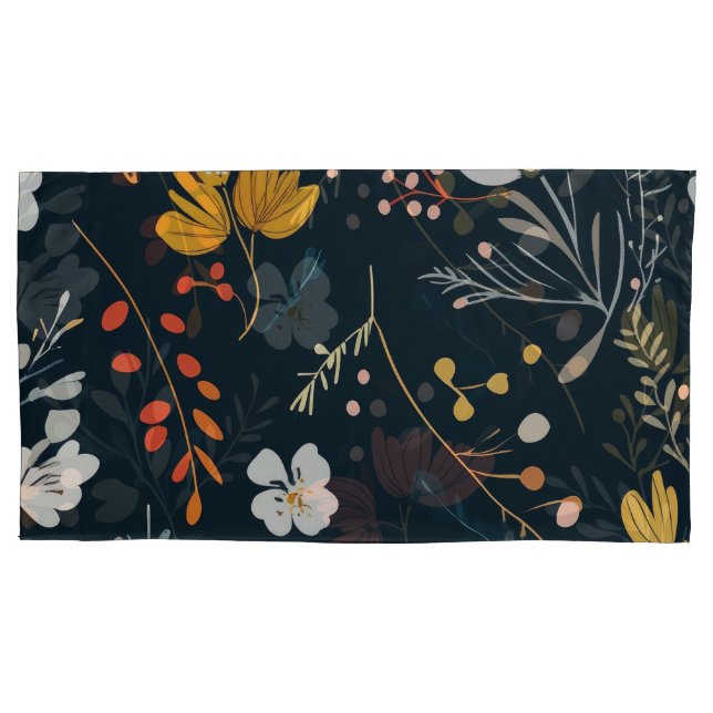 Funda De Cojín King de patrón floral (Anverso)
