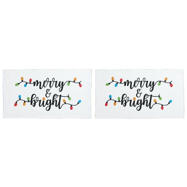 Funda De Cojín King Size Merry & Bright Pillowcase Set (Anverso - Set)