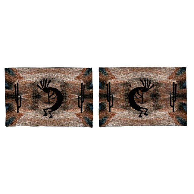 Funda De Cojín Kokopelli Deert Mosaic Std Set (Anverso - Set)