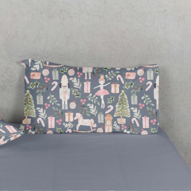 Funda De Cojín La acuarela moderna del Nutcracker (the nutcracker set of 2 pillowcases)