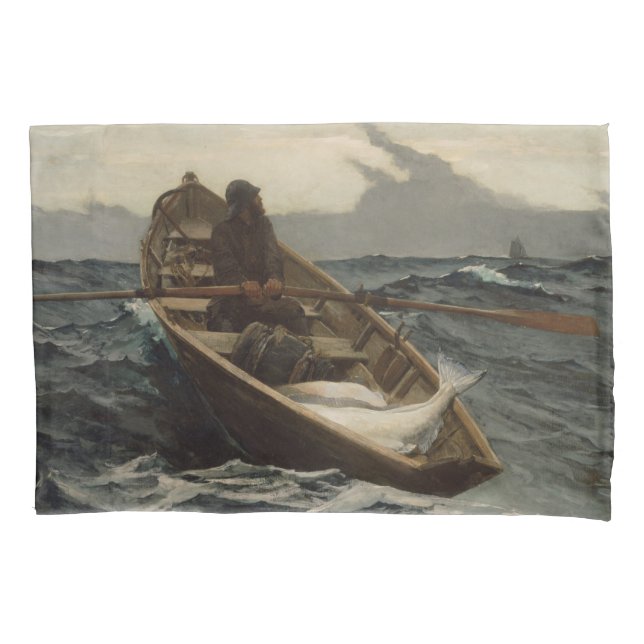 Funda De Cojín La advertencia de niebla (de Winslow Homer) (Anverso-izquierdo)