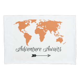 Funda De Cojín La aventura aguarda el mapa de Orange World