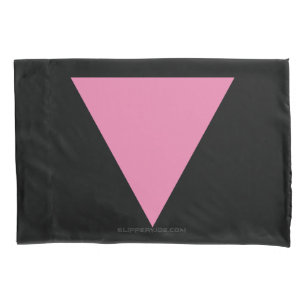 Funda De Cojín La bandera del triángulo rosa de SlipperyJoe's sím