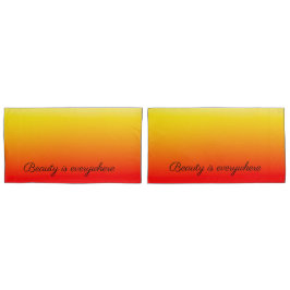 Funda De Cojín La belleza está por todas partes rojo a amarillo c