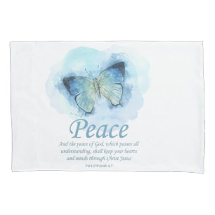 Funda De Cojín La Biblia Cristiana Femenina Verse Butterfly:Paz