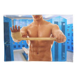 Funda De Cojín La camiseta sin mangas de SlipperyJoe hombre muscu