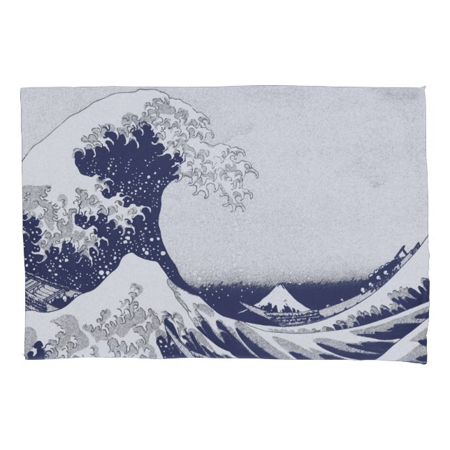 Funda De Cojín La gran onda de Kanagawa (神奈川沖浪裏) (Anverso)