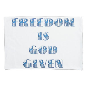 Funda De Cojín La libertad es dada por Dios, azul