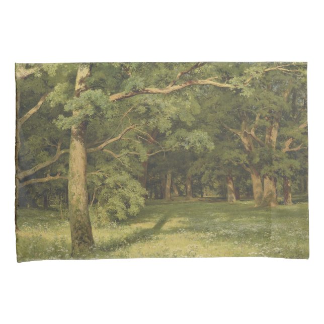 Funda De Cojín La limpieza forestal (paisaje de Woodland) (Anverso-Derecho)