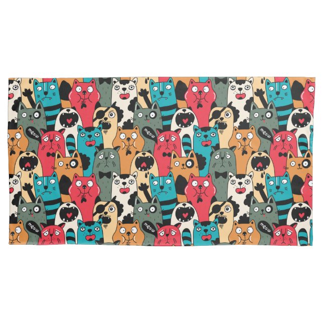 Funda De Cojín La muchedumbre de gatos (Anverso)