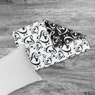 Funda De Cojín La música baja de los corazones del Clef agudo