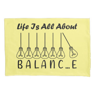 Funda De Cojín La vida se trata de inspiración de equilibrio y mo