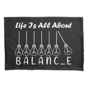 Funda De Cojín La vida se trata de inspiración de equilibrio y mo