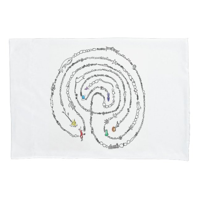 Funda De Cojín Laberinto de malla + Mística (Anverso)