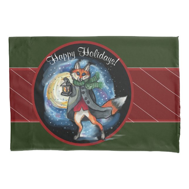 Funda De Cojín Lantern Fox Welcome (Anverso)