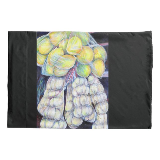 Funda De Cojín Las maravillas de los mercados occidentales, Singa (Reverso)