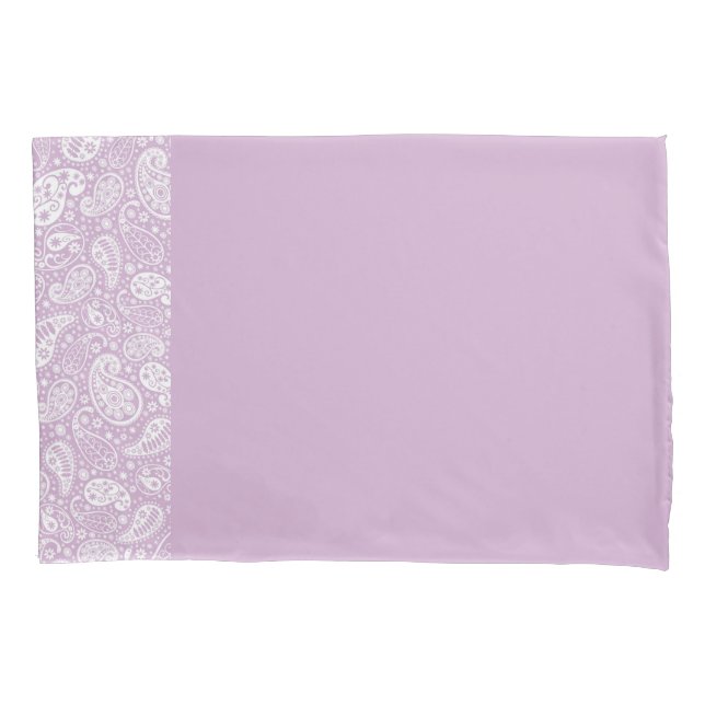 Funda De Cojín Lavender Paisley Pillowcase (Anverso)