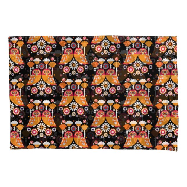 Funda De Cojín Lechuza de Arte Popular (Anverso)